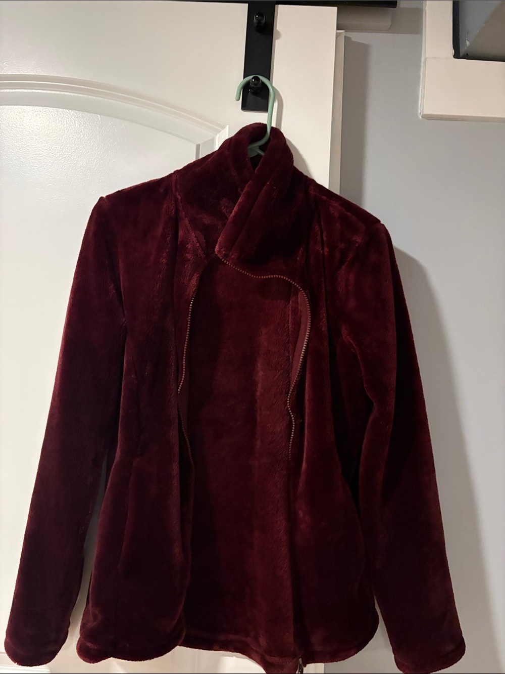 32 Degrees Plush Teddy Jacket in Deep Wine